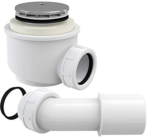 Ablaufgarnitur/Ablauf 52mm Dusche Siphon Duschtasse Duschwanne ABS Abdeckplatte in chrom