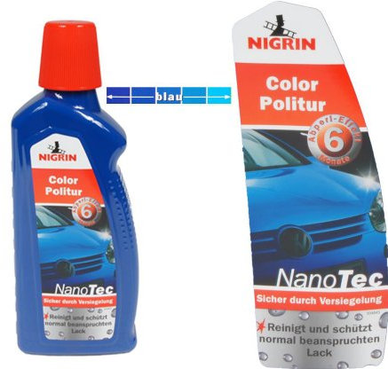 Nigrin NanoTec Color Auto Politur 3in1 Politur,Versiegelung,Glanz (Blau)