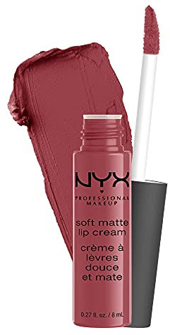 NYX Professional Makeup Lippenstift, Soft Matte Lip Cream, Cremiges und mattes Finish, Hochpigmentiert, Langanhaltend, Vegane Formel, Farbton: Budapest