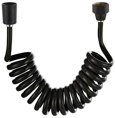 versenkbarer Brauseschlauch teleskopischer duschschlauch bad duschschlauch flexibler duschschlauch 2m für Toilette Badezimmer 3M,Schwarz