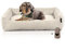 Rohrschneider Hundebett waschbar für kleine und mittelgroße Hunde mit Hundekissen Cord beige (ca. 70x50 cm) inkl. Gassibeutel