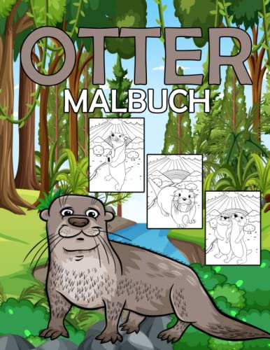 Otter-Malbuch: Meeresbewohner Tiere Für Erwachsene, für Otter-Liebhaber, mit 50 Paisley, Otter-Malvorlagen im Mandala-Stil Unterwasserfluss in Nationalparks zur Entspannung