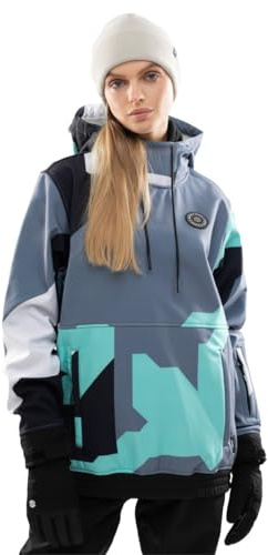 SIROKO - Veste de Snowboard pour Femme W1-W Ushuaia - L - Turquoise/Gris