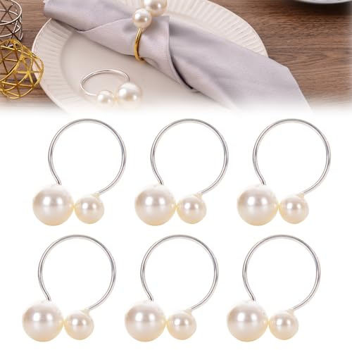 10 Stück Serviettenringe Silber, Serviettenringe Weihnachten, Serviettenring, Servietten Ringe, Servietten Ring