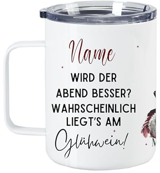 GRAZDesign Weihnachtsbecher mit Namen personalisiert, Weihnachts Tasse lustig, Thermotasse 400ml