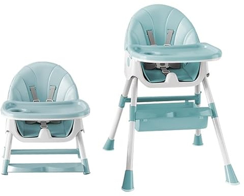 Chaise Haute Evolutive 4 en 1,Transat, Balancelle et Rocker Multifonction pour Bébé (0m+ 15kg) / Reclinable, Pliable et Réglable,Harnais 5 Points,Siège de table enfant