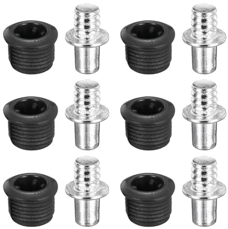 sourcing map Speaker Grill Guides Plastic Metal Black Ball Socket Type Frame Box Body Fixing Snap Fastener Buckle 6mm x 11mm for Speaker Parts Accessories 6 Pairs