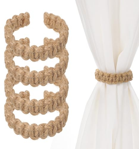 4 Stück Boho Vorhang Raffhalter Vorhanghalter Gardinenhalter