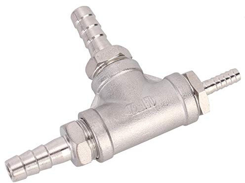 OEBUAFI Stainless Steel Aeration Stone, 2 Micron Homebrew Inline Oxygen Diffuser with 1/4in Barbed Inlet for Beer Brewing Accessories