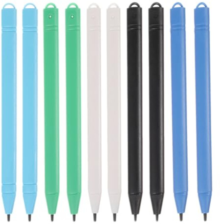 GATHINESS Set da 10 Penne per Tavoletta Lcd in Plastica, Penna Digitale per Scrittura Scorrevole senza Ricarica, per Disegno e Scrittura su Schermi Touch