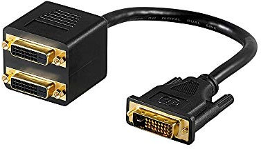 Adapter, DVID 24+1 Stecker auf 2 x 24+1 DVID Kupplung