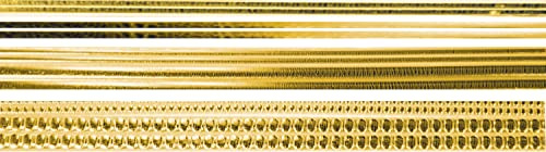 CREARTEC Verzierwachsstreifen-Sortiment Verzierwachs 22.0 cm Breite Wachs Ganzjährig geeignet für kreative Dekorationen und Bastelprojekte Gold-Glänzend