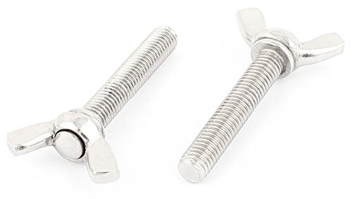 Aexit 60mm langes M8-Gewinde 304 Edelstahl Flügelschrauben Schrauben 2St (66285009cce122bd9e94fd272a9ee4e4)