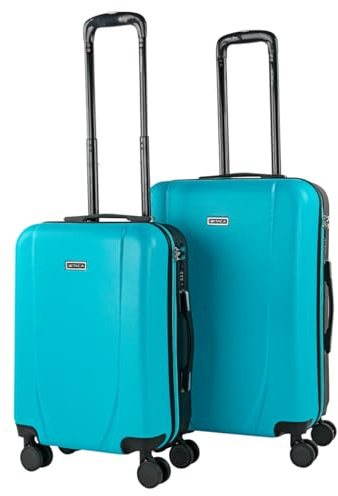 Set med 2 Rigid Travel Resväskor 55/65 cm 4 hjul ABS. Resistenta och Lätta.