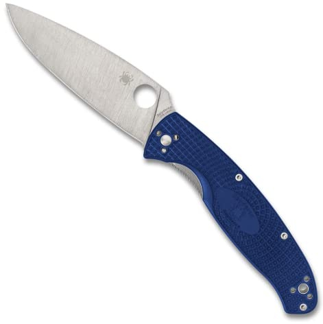 Spyderco Resilience Lightweight Blue | 23,90 cm Gesamtlänge, 10,79 cm CPM S35VN Stahlklinge, FRN-Griff, LinerLock, Full-Flat Grind