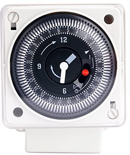 Abbcoert 01.80.0001.1 - Tactic 111.1 - Horloge Analogique Universelle - Programmation Quotidienne (Marche/Arrêt) - 1 canal - Synchronique - Programmable toutes les 15 minutes - 220-240V