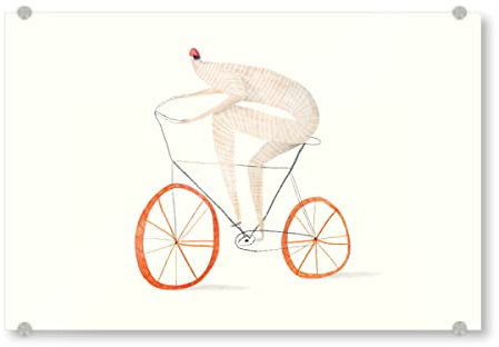 artboxONE Acrylglasbild 60x40 cm Abstrakt Trudeiskrude - Radsport Bild hinter Acrylglas - Bild Fahrrad abstrakt Bike