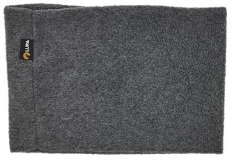 Lupa Handgefertigter doppellagiger Fleece-Halswärmer für Kinder – Kinder-Halswärmer für Jungen und Mädchen – Fleece-Halstuch für den Winter (Kohle, Groß (7–12))