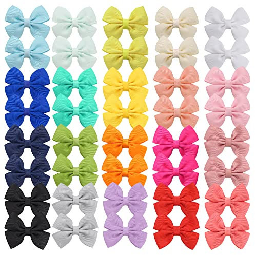 40 stücke 5 CM Baby Mädchen Haarschleifen Clips Ripsband Haarspangen Zubehör für Kleinkinder