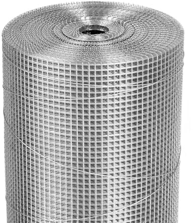 Nueve Deer Hardware Cloth 1/4 inch 24 x 100 Ft 23 Gauge - Hot-Dip Galvanized After Welding - Chicken Wire Fencing Wire Mesh Roll Gopher Wire Garden Fencing Rabbit Wire Mesh