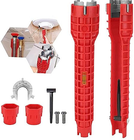 LOCCY 8 in 1 Faucet Wrench Tool - Sink Faucet Installer Socket Wrench Kit - Plumbing Pipe Spanner Tool for Bathroom Kitchen
