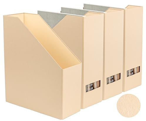 LifeSto Zeitschriftenhalter – Aktenhalter und Schreibtisch-Organizer, Pappbuch-Organizer und Aufbewahrungsbox für Dokumente, Zeitschriftenhalter für Klassenzimmer, Zuhause und Büro (Lattbraun,
