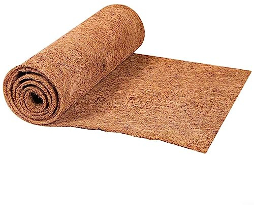 Tapis en fibre de coco naturelle pour reptiles Literie pour lézards, caméléons, tortues, serpents, dragons barbus et guanes, 50 x 100 cm