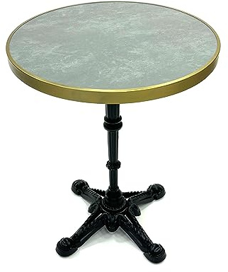 BE Furniture Paris Bistro Table, 60 cm cafe Table, heavy duty cast iron base