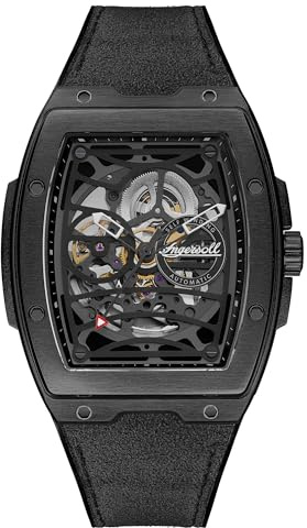 Ingersoll The Challenger 42 mm Automatic Herrenuhr mit blauem Ziffernblatt und blauem PU Armband