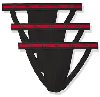 HUGO Herren Planet Three Pack Jock Strap Tiefschutz, Himbeerrot, Large