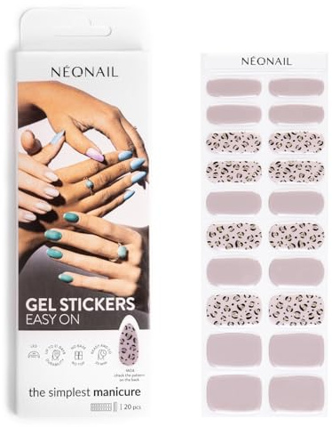 NÉONAIL Nagelfolie UV Härtend - Gel Stickers Easy On - UV Gel Strips - Fingernägel zum Aufkleben - Nagelsticker - Nagellackstreifen - Nagelaufkleber - Aufkleber Nägel - M04