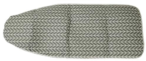 vhbw Bügeltischbezug kompatibel mit Bosch EasyComfort TB 8550 Bügelbrett, Bügeltisch - Bügelbrettbezug Grau Weiß