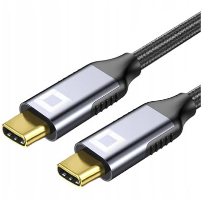 CO2 USB-C Thunderbolt 3.0-kabel, ultrasnabb dataöverföring på 20 Gbps, stöd för 4K/60 Hz, 100W (5A) snabbladdning, aluminium rymdgrå, kompatibel med iPhone, MacBook, iPad Pro, USB typ C (3m)