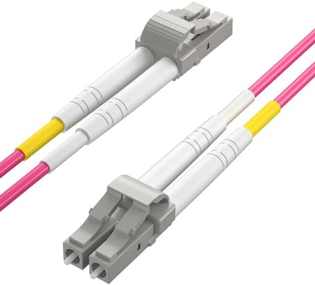 H!Fiber.com OM4 LC a LC Duplex cavo fibra ottica, cavo patch, ponticello MMF, 10-metro(32.8ft)