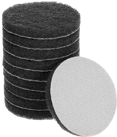 sourcing map 10 Stück 7,6 cm Nylon-Reifen, Scheuerschwämme, Körnung 800, Schleifschwämme, Reifen und Schlaufe, Oberflächenbehandlung, Bohrer, Scheuerscheibe, Grau
