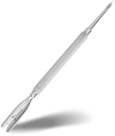 Jack Shaver Cuticle Pusher & Spoon Nail Cleaner – Pro-Grade Stainless Steel Remover & Cutter for Manicure & Pedicure – Durable Tool for Fingernails & Toenails (Silver) (14)