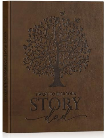 Lanpn Papa Erzähl mal Geschichte Buch Erzähl mir deine Lebensgeschichte mit 300+ fragen, Väter Erinnerungsbuch Ausfüllbuch Vatertag Geburtstag Geschenk Dad Life Story Guided Journal (Braun)