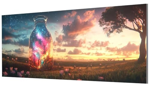 Bottle Paint by Numbers for Adults, Tree Painting by Numbers, Arts and Crafts for Adults Women, DIY Hand Canvas Painting Kits with Brushes and Acrylic for Home Wall Decor, Gifts 12x24 in (Model-0805)
