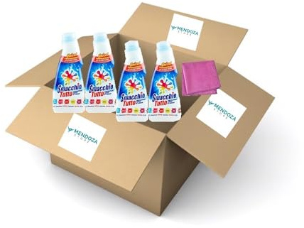 Fleckenentferner Format 250 ml + 1 Mikrofasertuch MENDOZA 30 x 35 (4 Flaschen + 1 Tuch)