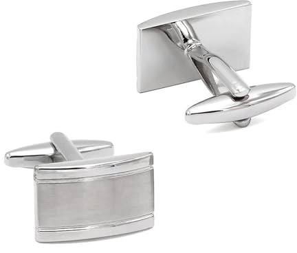 xolear 1 Paire Boutons de Manchette pour Hommes, Boutons de Manchette en Argent pour Hommes, Classiques Men Cufflinks, pour Manchette pour Mariage Soirée Dansante