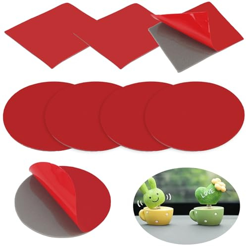 8PCS Tampons adhésifs Double face, Double Face Extra Fort, Rubans Adhésifs Ronds et Carrés Résistants à la Chaleur, Scotch pour Support Voiture, Caméra Tableau de Bord, Mur, Miroir, Maison