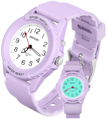 OFFCUP Damen Armbanduhr Damenuhr Analog Quarz Uhr mit TPU Armband, Uhren Damen Studenten 50M Wasserdicht Sportlich Uhren Casual Krankenschwester Quarzuhr Nachtlicht Zifferblatt