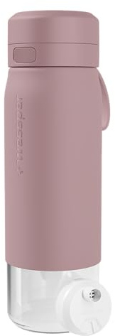 Wessper Botella de vidrio de borosilicato con filtro Actitex Disc, 700 ml, rosa – sin BPA, a prueba de fugas, apta para lavavajillas – ideal para exterior, fitness y desplazamientos