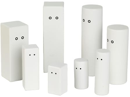 ideen.kollektiv - Weiße Pro Systembrett Figuren - Premium Holzfiguren für die systemische Aufstellung, Coaching, Therapie und Beratung - Familienbrett Figuren - Solution Board Figures