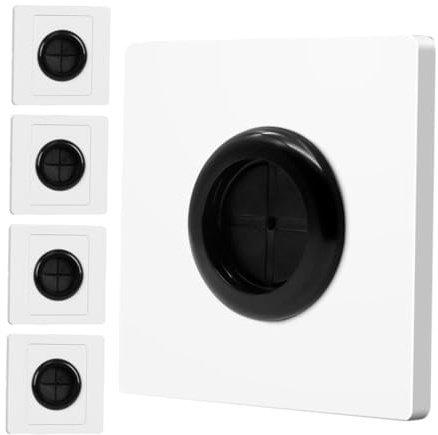 NIYANGLE 5 piezas Placa Pasacables con Goma Antideslizante para Ocultar Cables Pared Fácil Instalación sin Herramientas Compatible con Cables de Tv y Altavoces Resistente y Duradera