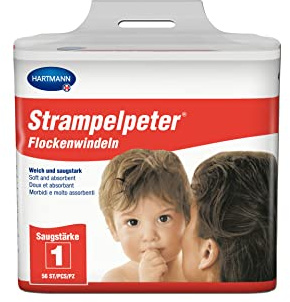 Strampelpeter Flockenwindeln Saugstärke 1 | 35 x 11 cm | 56 St.