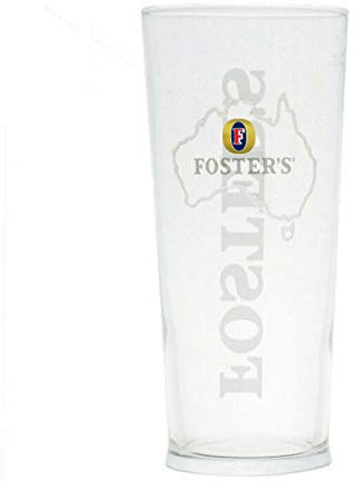 Fosters Personalised 1 Pint Lager or Beer Glass with Australian Map and Logo, Gift Boxed - Enter Your Own Custom Text
