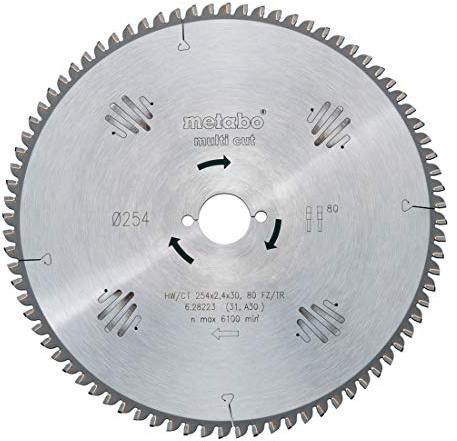 Metabo Kreissägeblatt HW/CT 190 x 20,54FZ/TZ5 Grad neg, 628076000