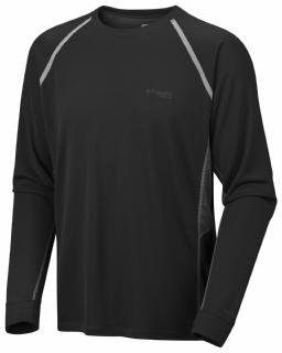 Columbia Herren Base Mileage Long Sleeve Crew, Schwarz, Mörtel, XL