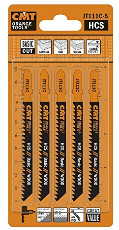 CMT Orange Tools JT111C-5 lames de scie sauteuse pour bois – 5-pack